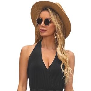 3/$25 🙌🏼 SHEIN Curve Surplice Halter Tie Black Bodysuit 3X
